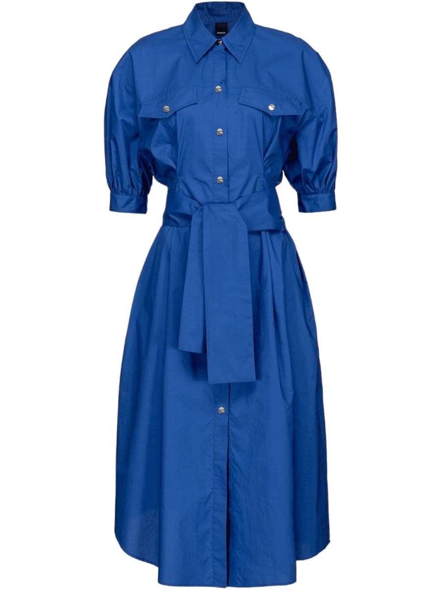 Chemisier in popeline di cotone con fusciacca - Vittorio Citro Boutique