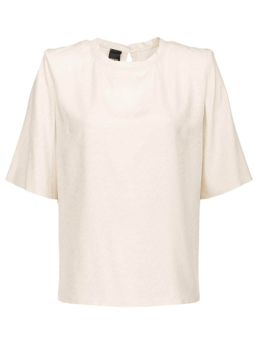 Blusa mezze maniche jacquard - Vittorio Citro Boutique