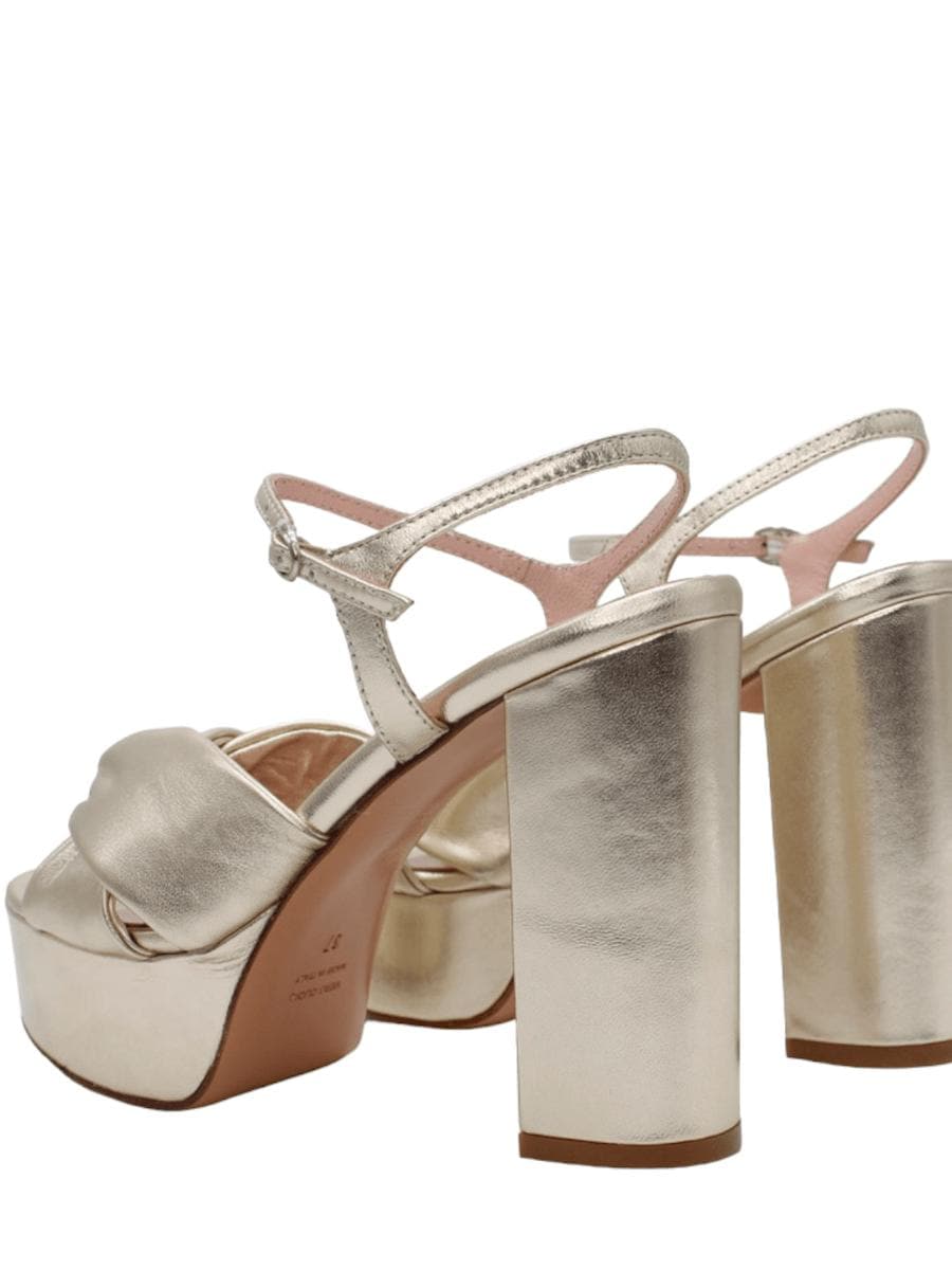 Sandali con plateau in pelle - Vittorio Citro Boutique