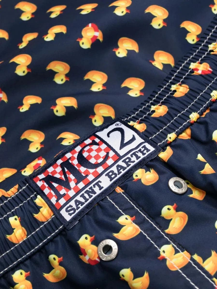 Costume mare tessuto leggero stampa paperelle - Vittorio Citro Boutique