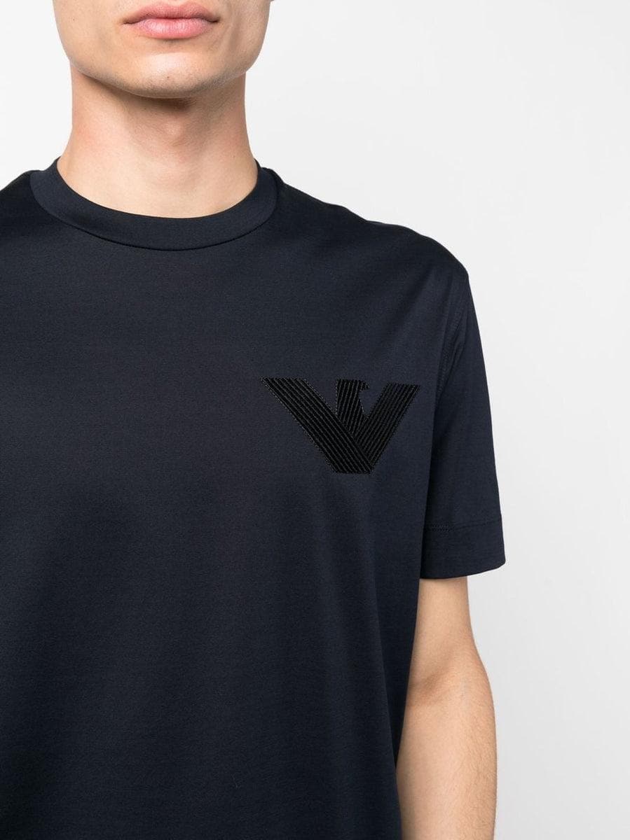 T-shirt in cotone logo ricamato - Vittorio Citro Boutique