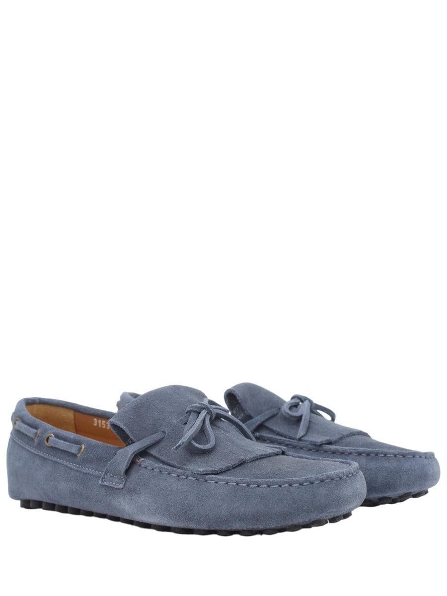 Mocassini con laccio e frangia in suede-Mocassini-Doucal'S-Vittorio Citro Boutique