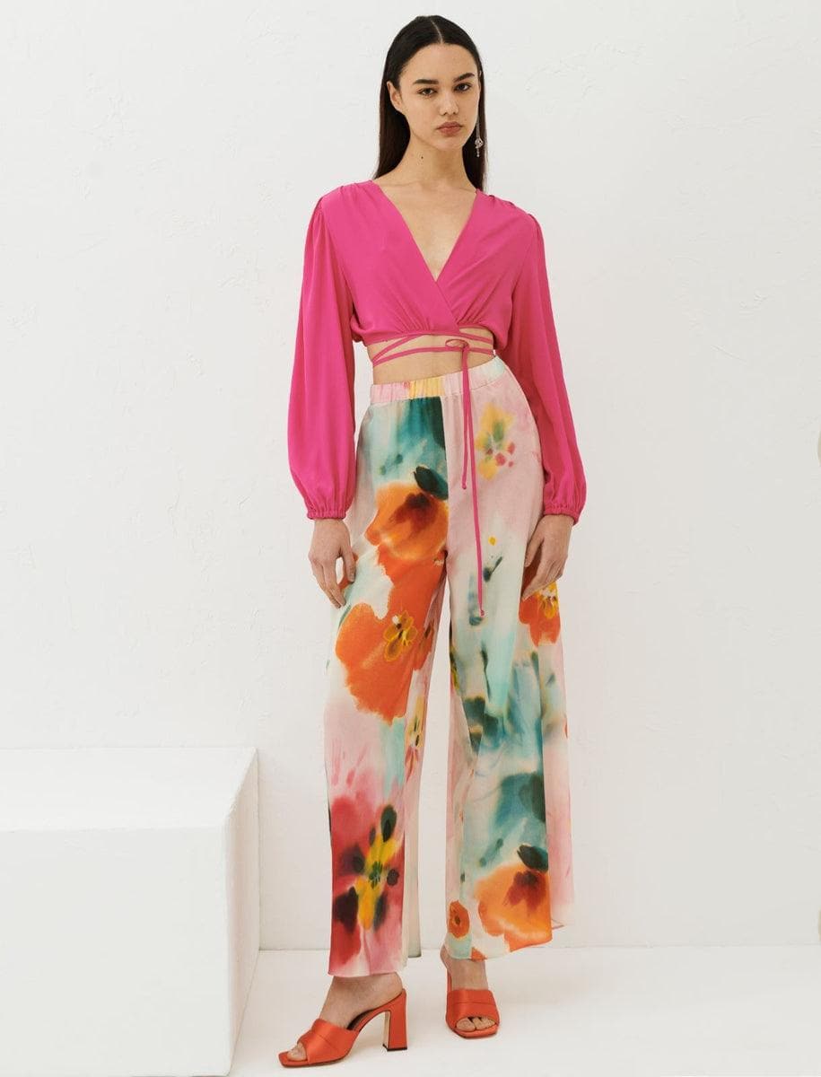 Pantaloni in crêpe de Chine di seta - Vittorio Citro Boutique