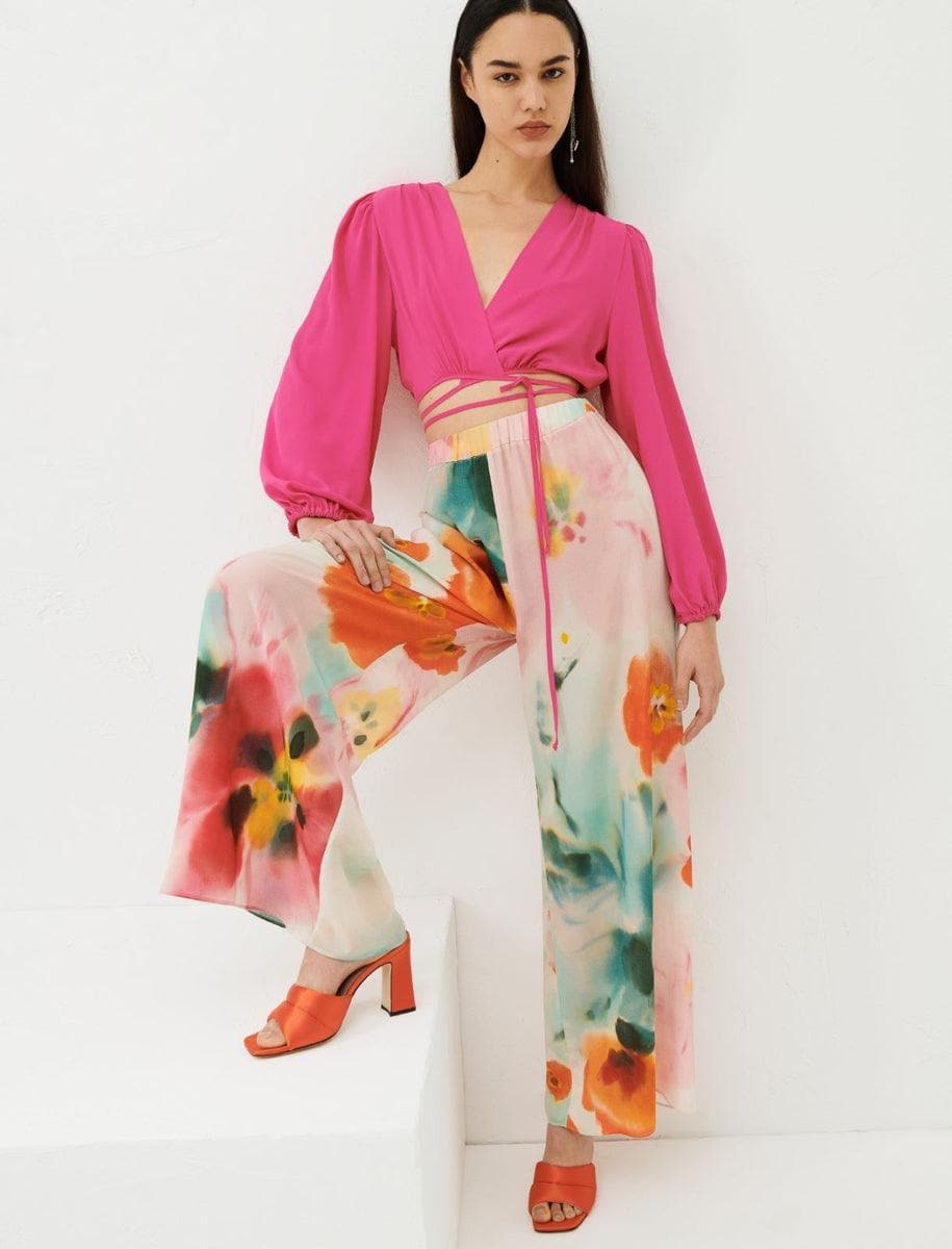 Pantaloni in crêpe de Chine di seta - Vittorio Citro Boutique