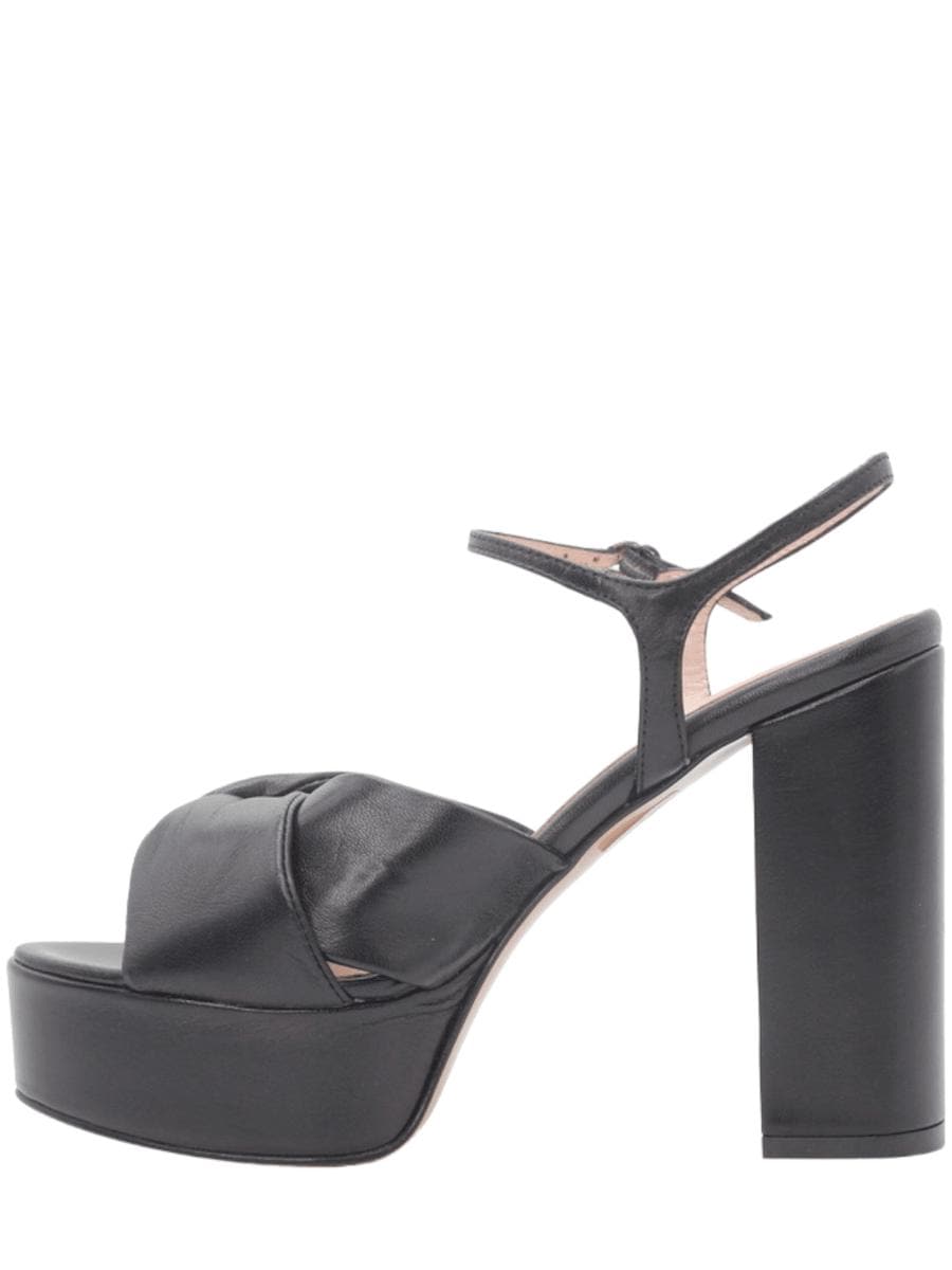 Sandali con plateau in pelle - Vittorio Citro Boutique