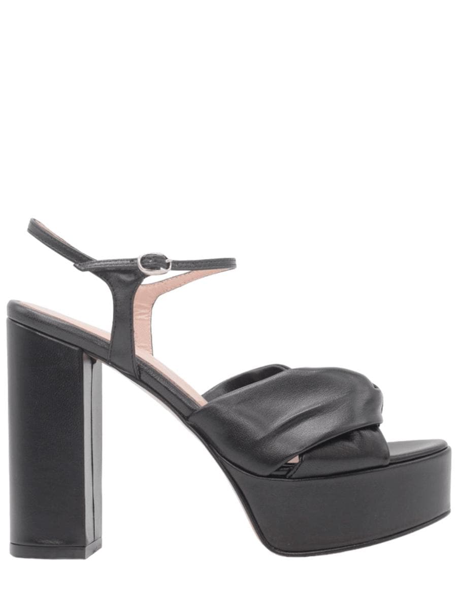 Sandali con plateau in pelle - Vittorio Citro Boutique