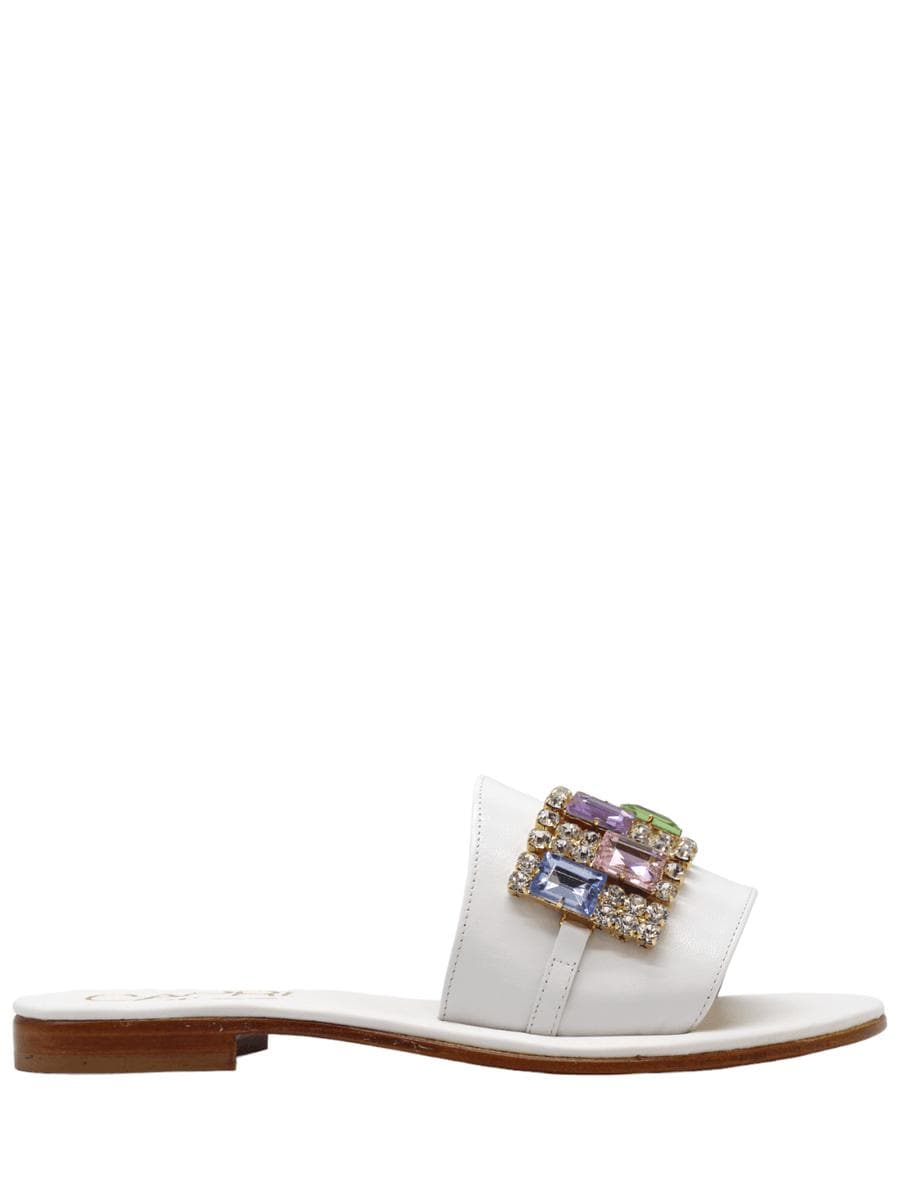 Ciabatta capresi con cristalli colorati - Vittorio Citro Boutique