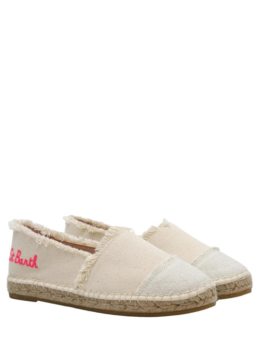 Beige canvas espadrillas con ricamo-Sandali-Mc2 Saint Barth-Vittorio Citro Boutique