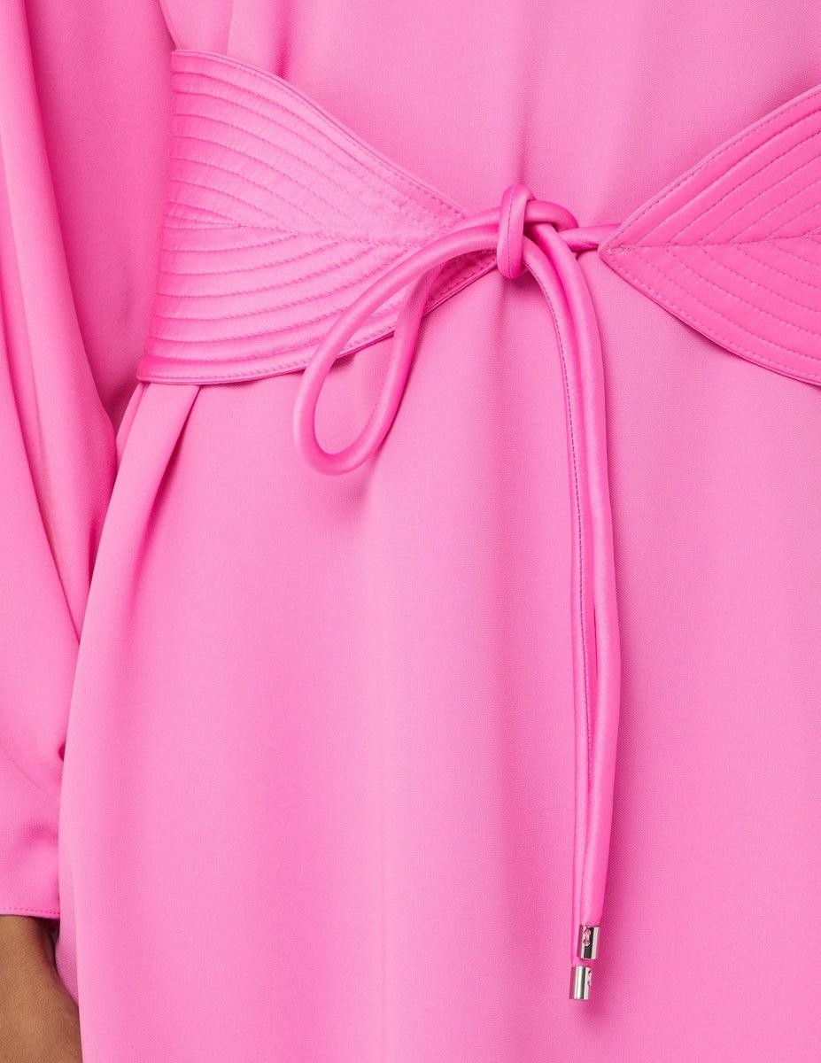 Abito tunica in tecno cady con fusciacca - Vittorio Citro Boutique