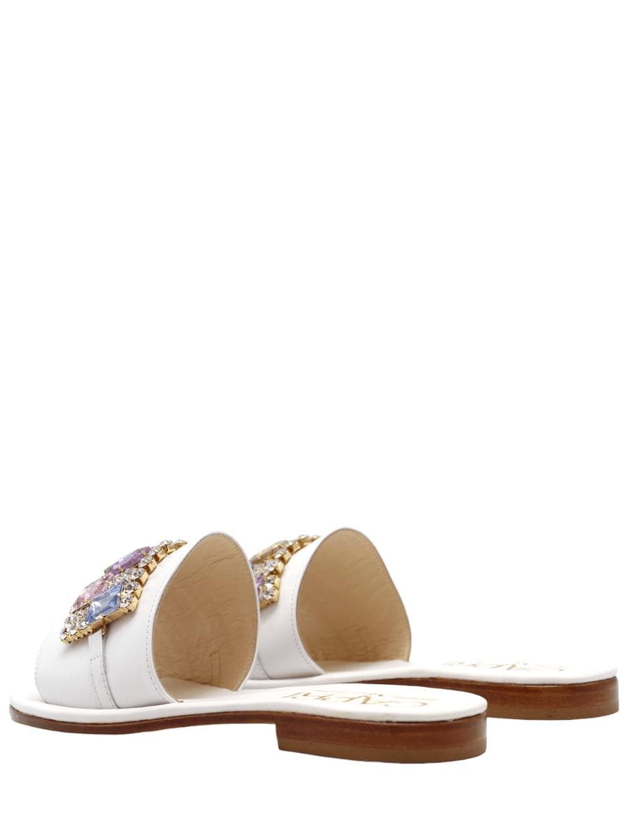 Ciabatta capresi con cristalli colorati - Vittorio Citro Boutique