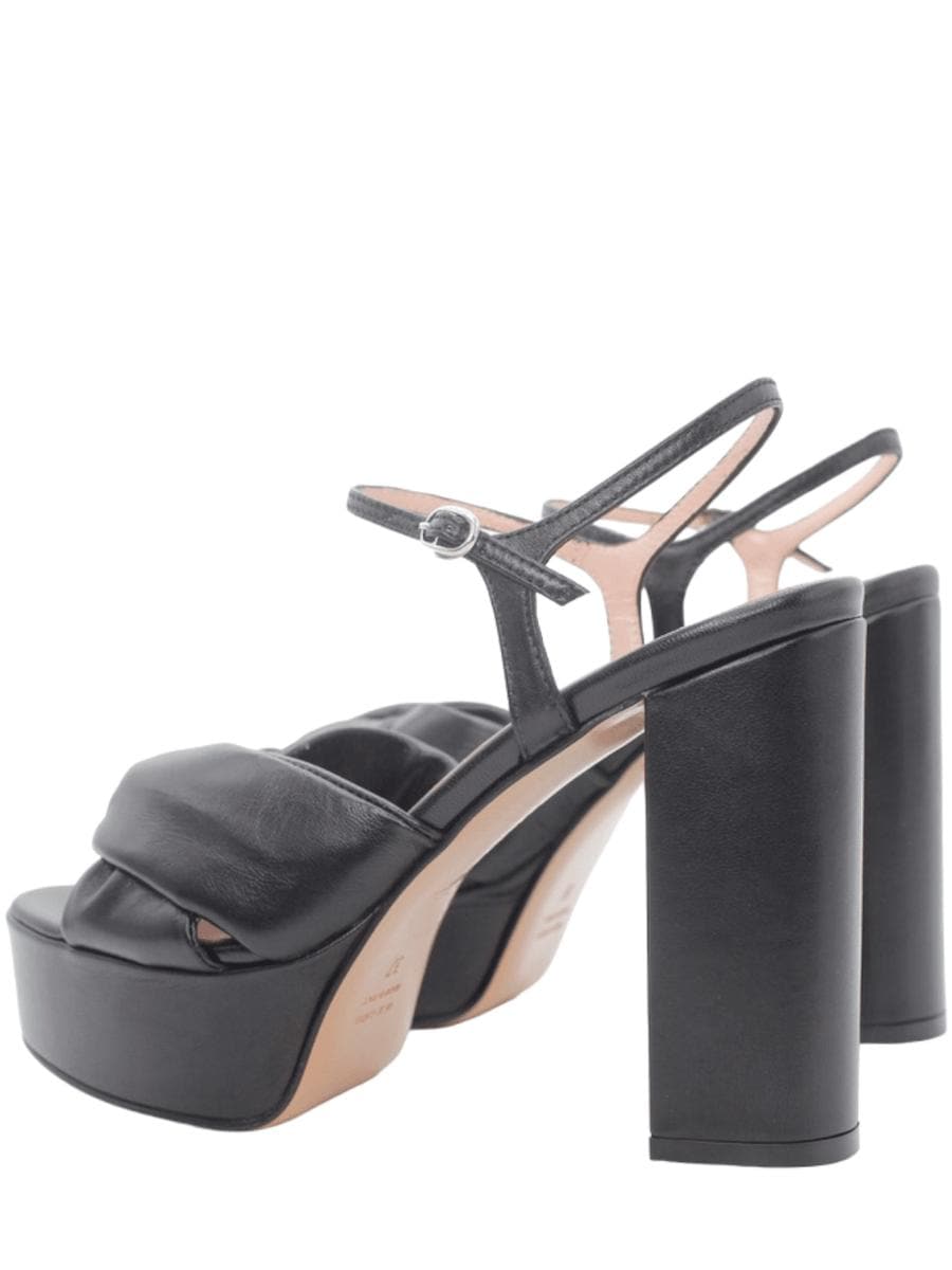 Sandali con plateau in pelle - Vittorio Citro Boutique