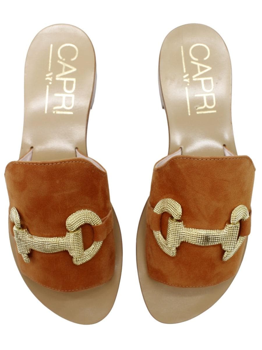 Ciabatte con applicazione catena-Ciabatte-Capri Vittorio Citro-Vittorio Citro Boutique