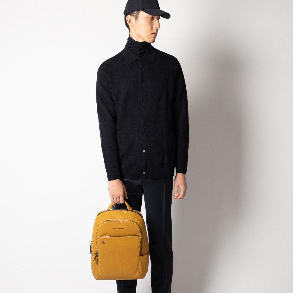 Zaino piccolo porta computer 14" e iPad® Black Square - Vittorio Citro Boutique