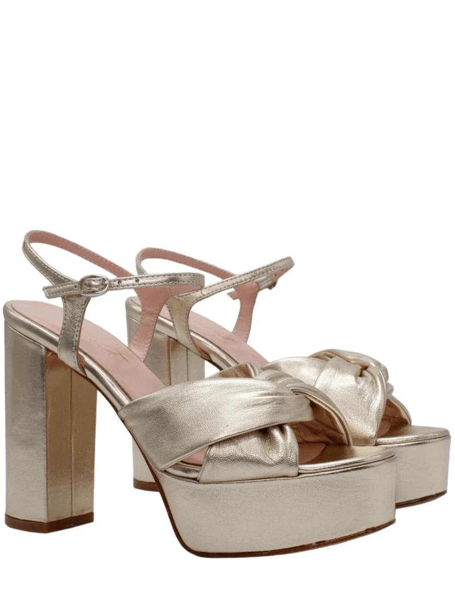 Sandali con plateau in pelle - Vittorio Citro Boutique