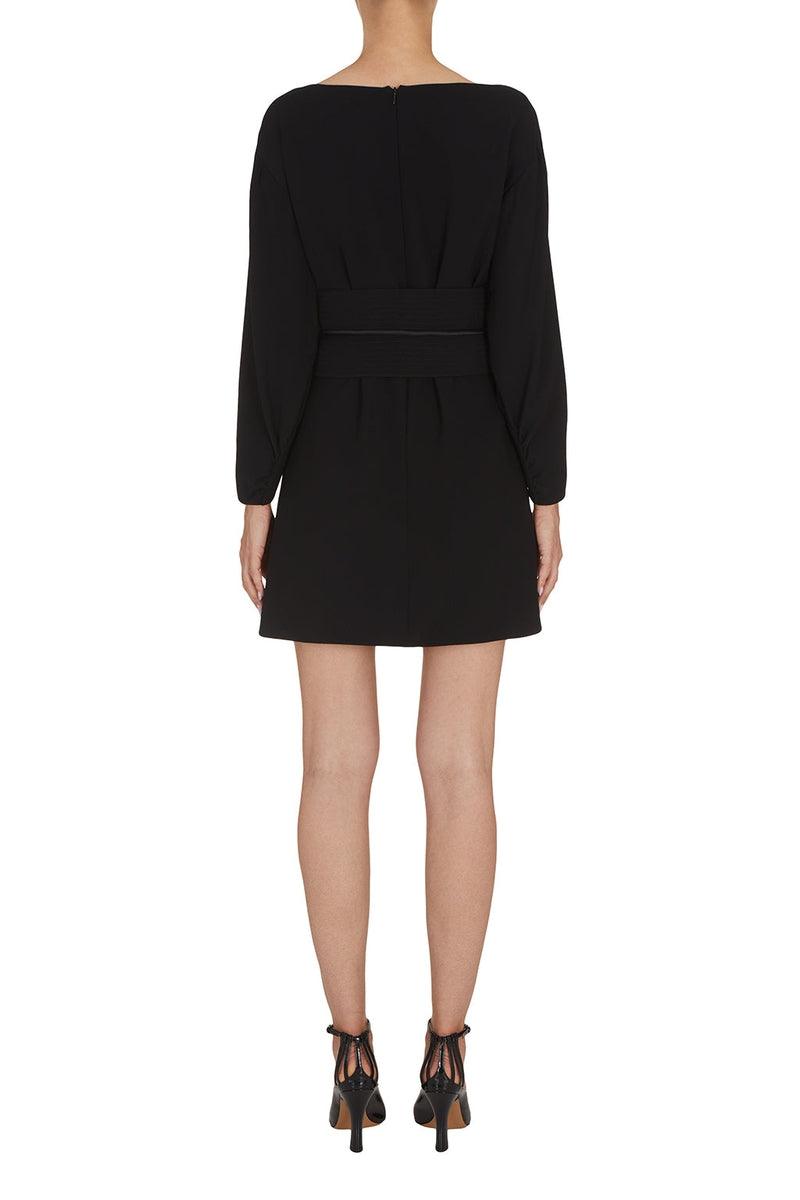 Abito tunica in tecno cady con fusciacca - Vittorio Citro Boutique