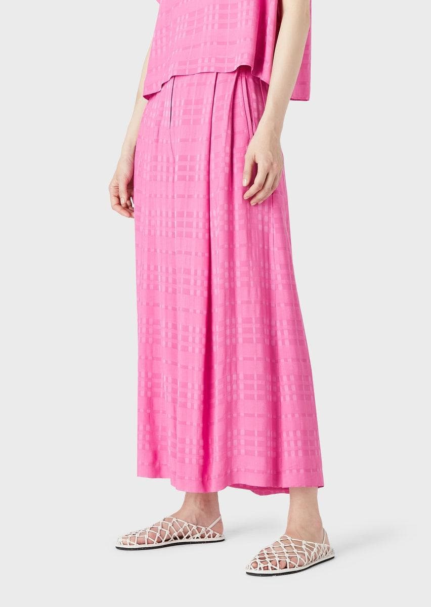 Gonna pantalone 7/8 in viscosa check - Vittorio Citro Boutique