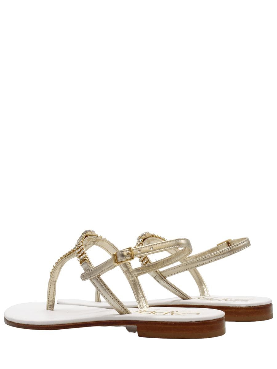 Infradito capri con cristalli in tinta - Vittorio Citro Boutique