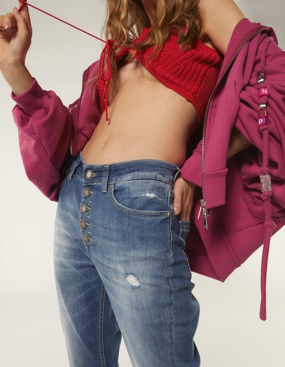 Jeans crop a vita alta - Vittorio Citro Boutique