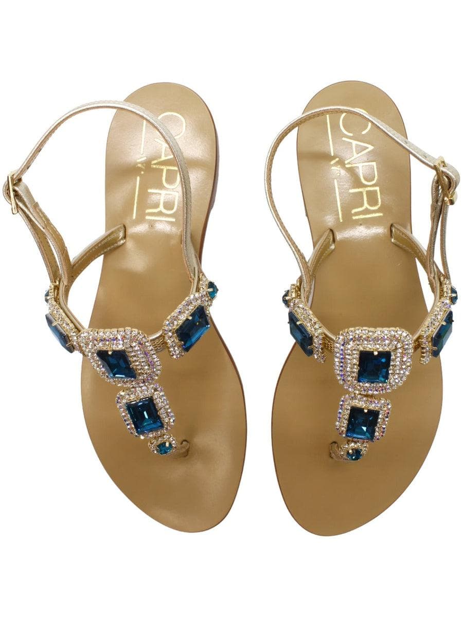 Infradito gemme e quadrati-Sandali-Capri Vittorio Citro-Vittorio Citro Boutique