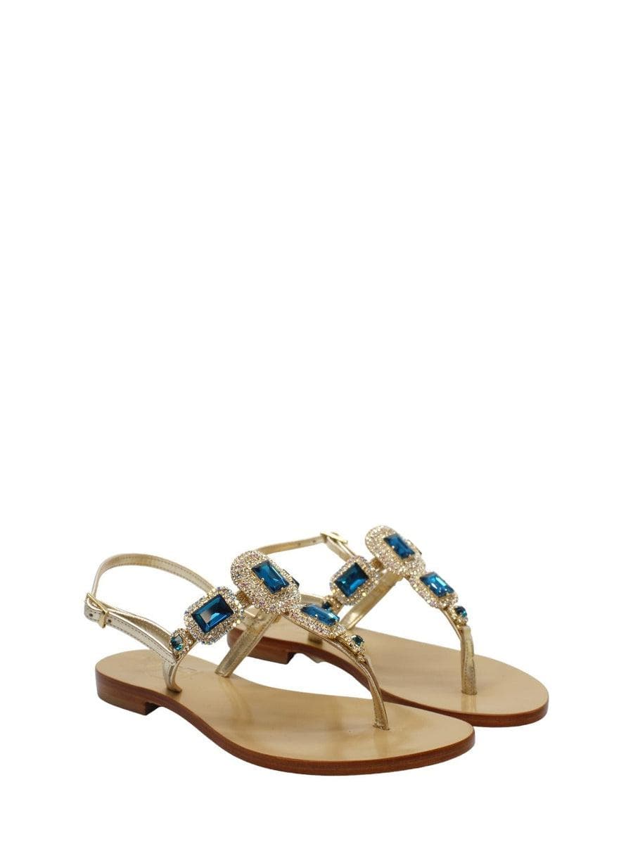 Infradito gemme e quadrati-Sandali-Capri Vittorio Citro-Vittorio Citro Boutique