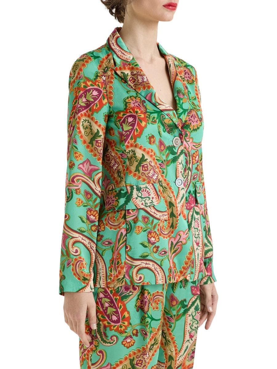 Giacca magicis foliis satin-Giacche-Maliparmi-Vittorio Citro Boutique