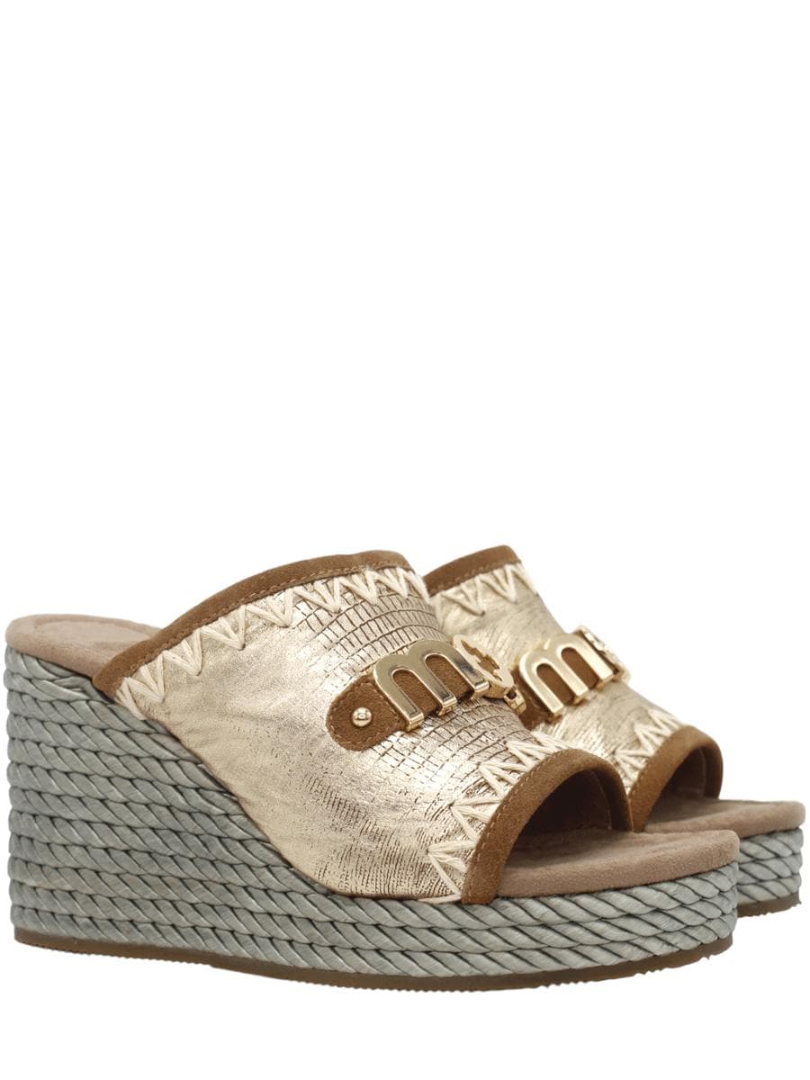 Rope wedge big metal logo - Vittorio Citro Boutique