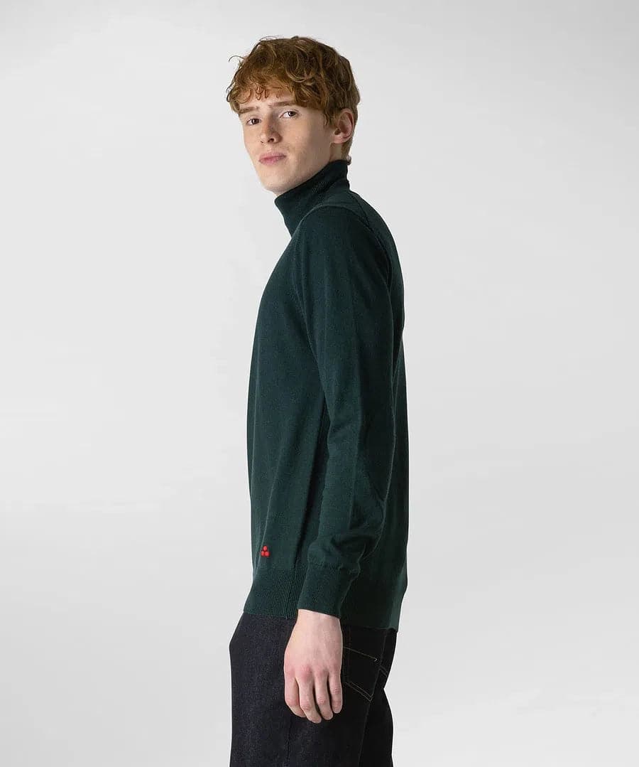 Maglia a collo alto in tricot cotone e lana - Vittorio Citro Boutique