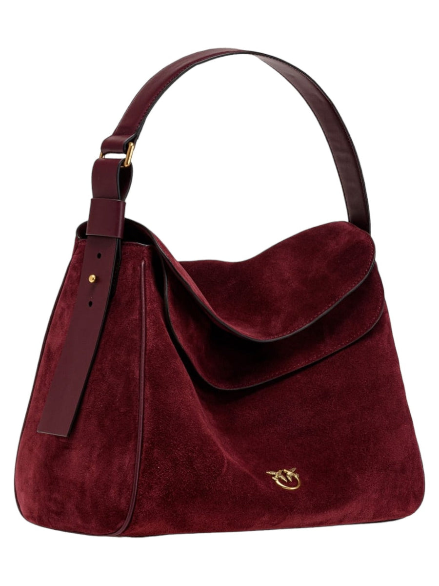 Big leaf bag hobo in suede-Pinko-Borse a spalla-Vittorio Citro Boutique