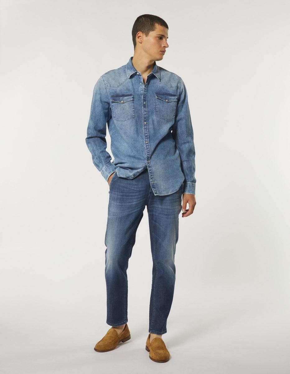 Pantaloni Pablo regular in denim stretch - Vittorio Citro Boutique