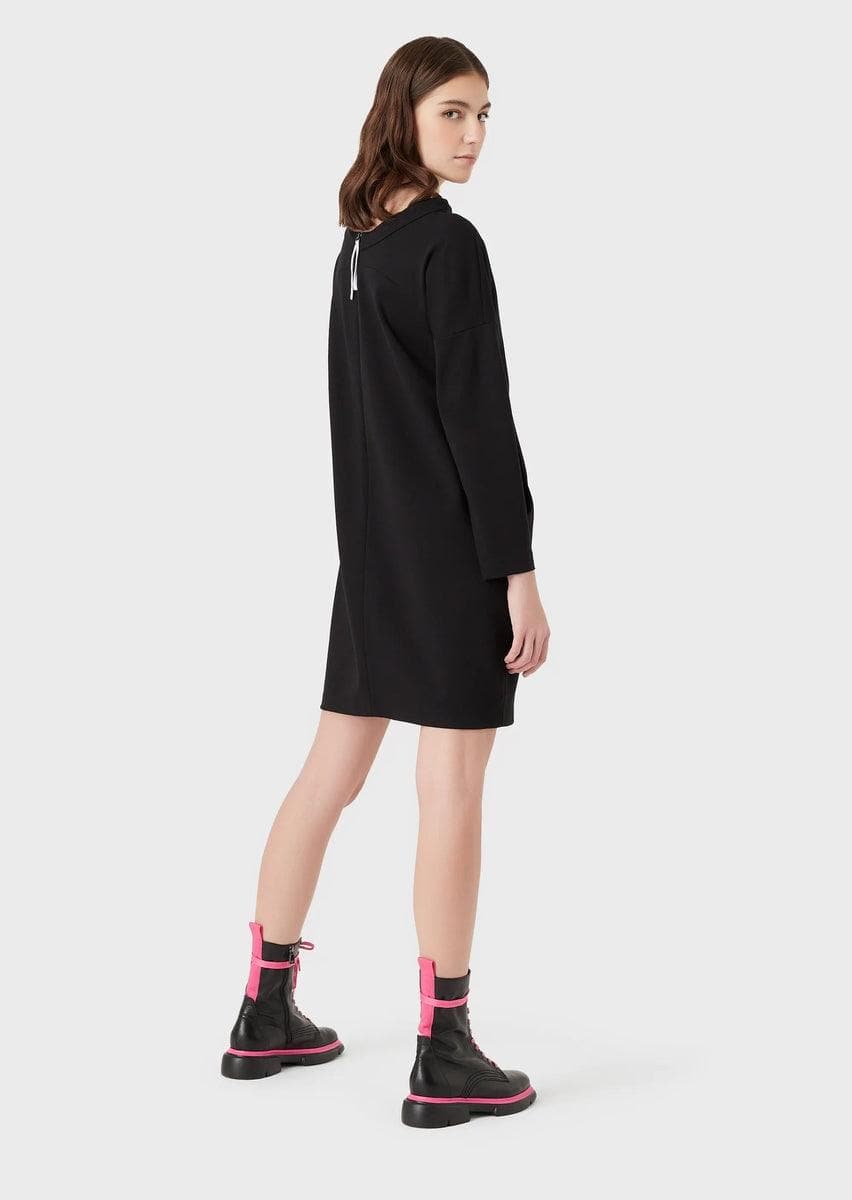 EMPORIO ARMANI - Abito con scollo barca in tessuto punto milano - Vittorio Citro Boutique