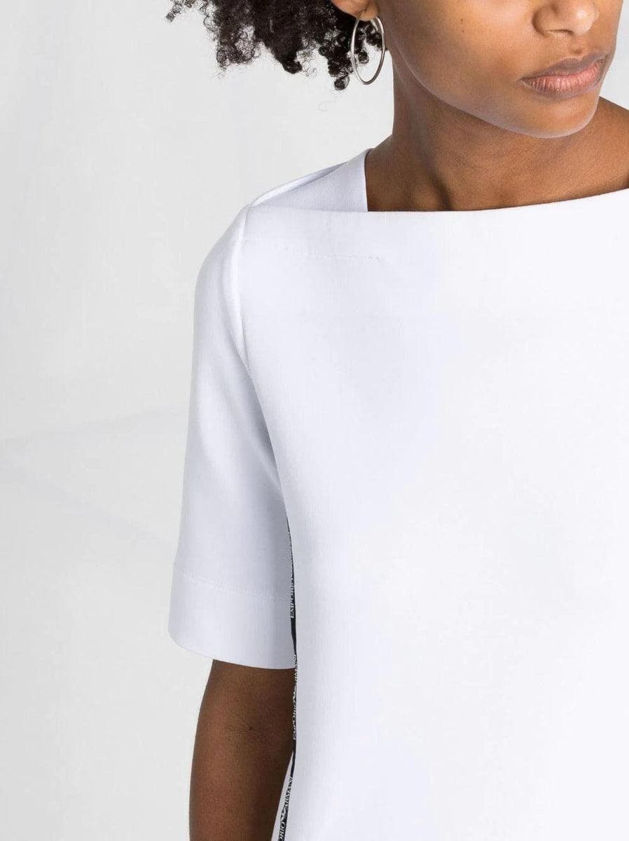 EMPORIO ARMANI - Abito in double jersey con zip e tape logato - Vittorio Citro Boutique