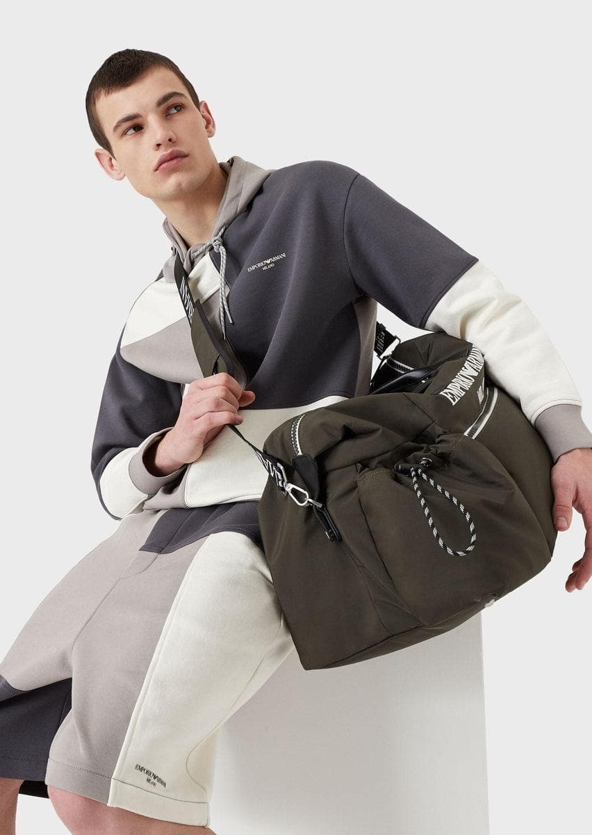 EMPORIO ARMANI - Bermuda con coulisse in jersey color-block - Vittorio Citro Boutique