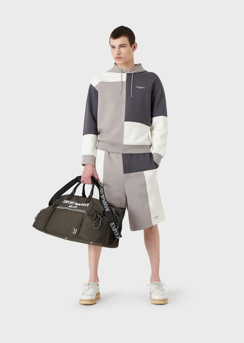 EMPORIO ARMANI - Bermuda con coulisse in jersey color-block - Vittorio Citro Boutique