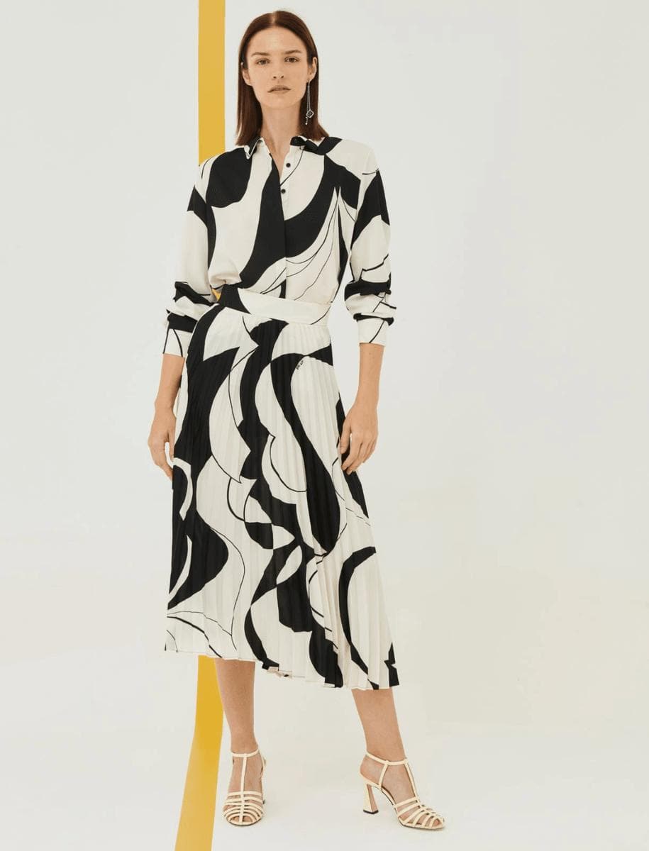 Gonna plissettata a fantasia - Vittorio Citro Boutique