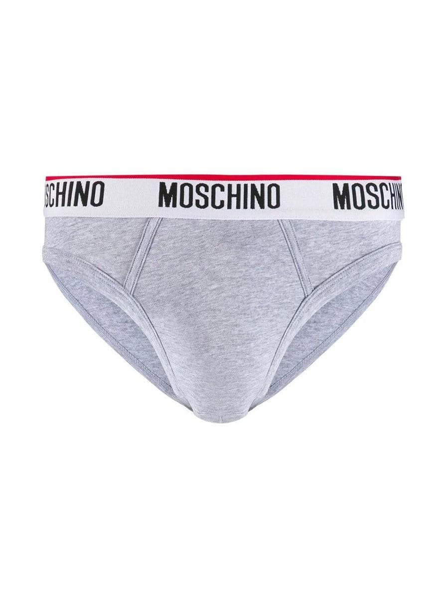 MOSCHINO - Set di 2 slip in jersey di cotone con logo - Vittorio Citro Boutique