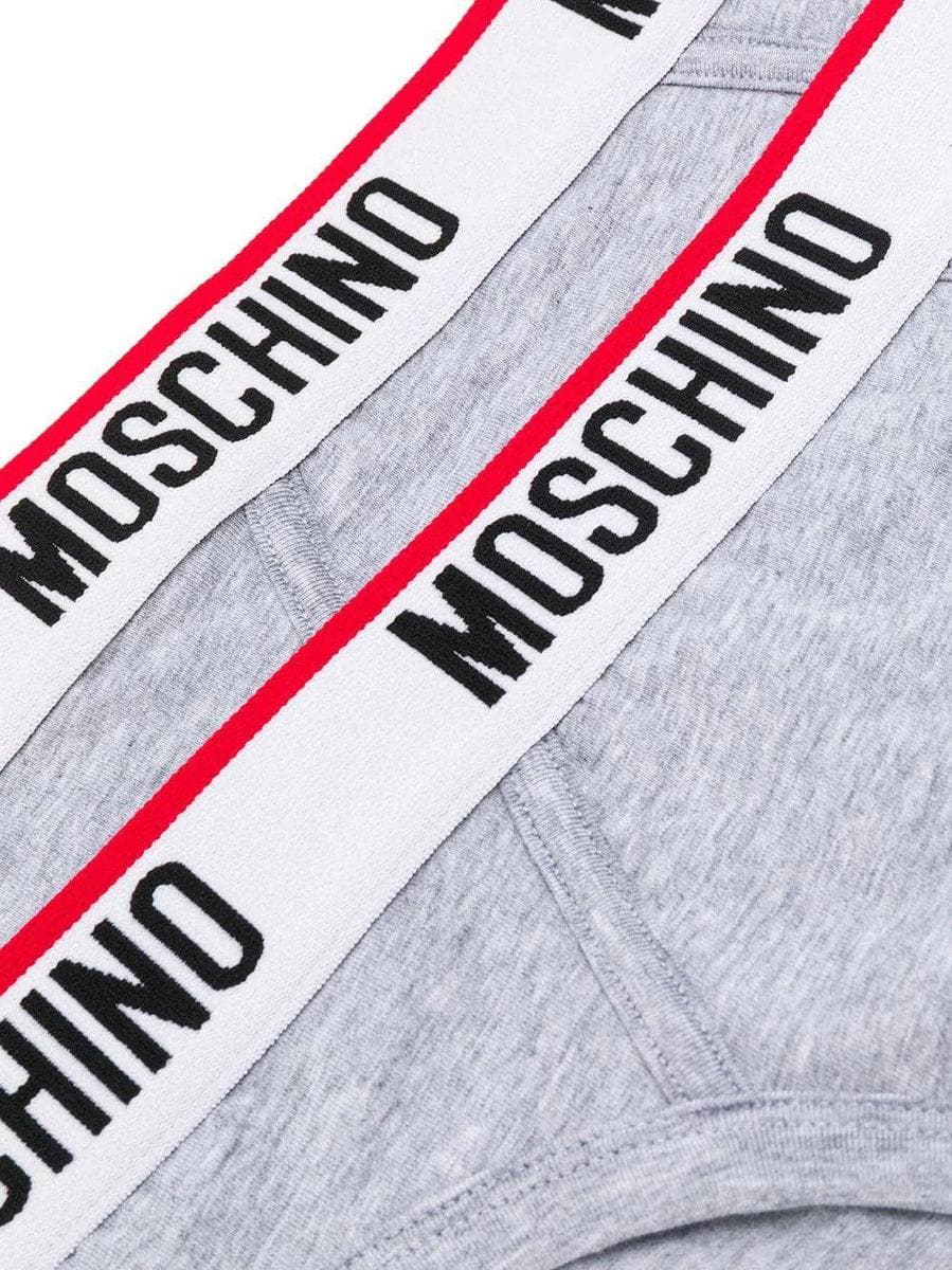 MOSCHINO - Set di 2 slip in jersey di cotone con logo - Vittorio Citro Boutique