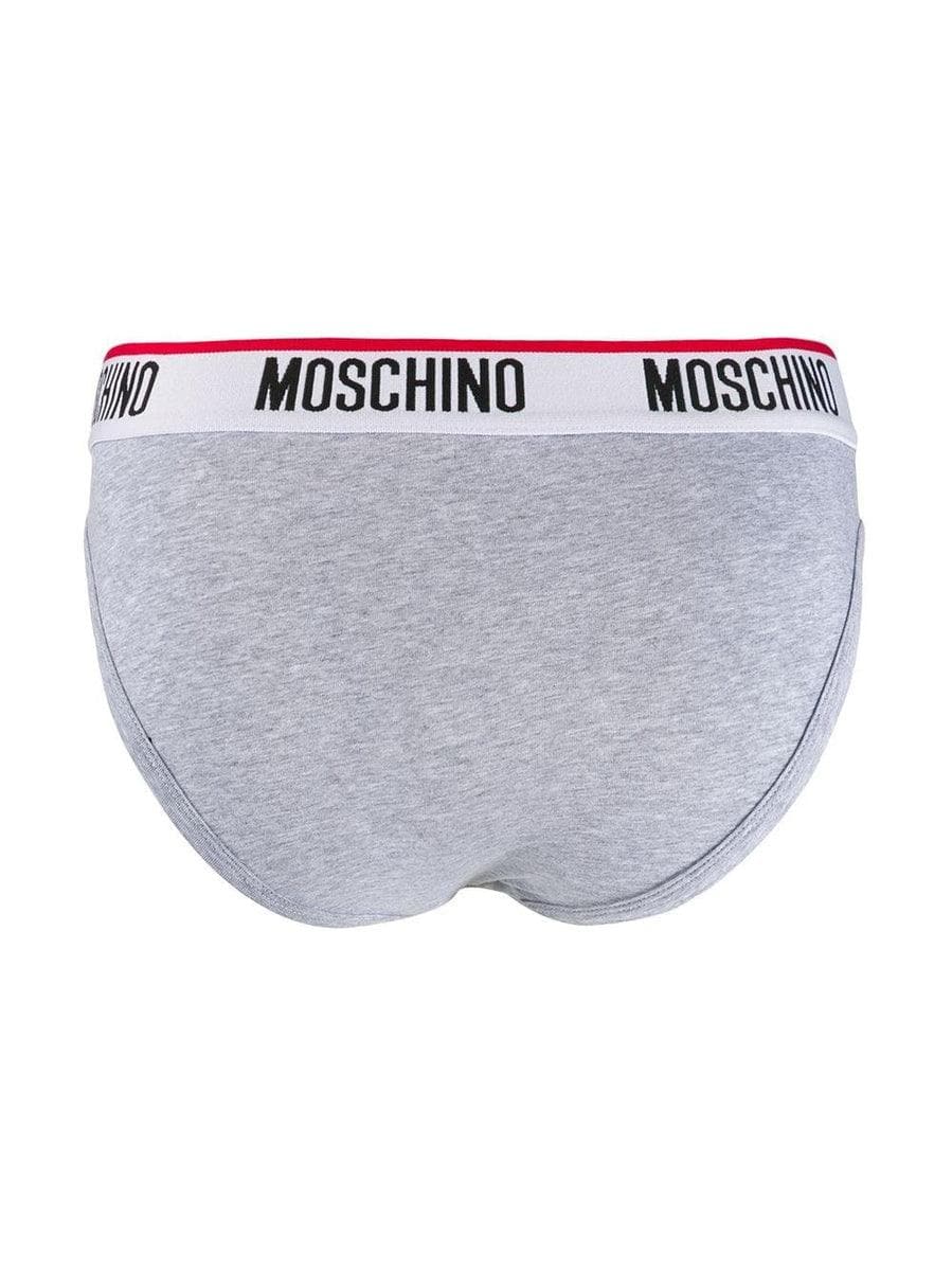 MOSCHINO - Set di 2 slip in jersey di cotone con logo - Vittorio Citro Boutique