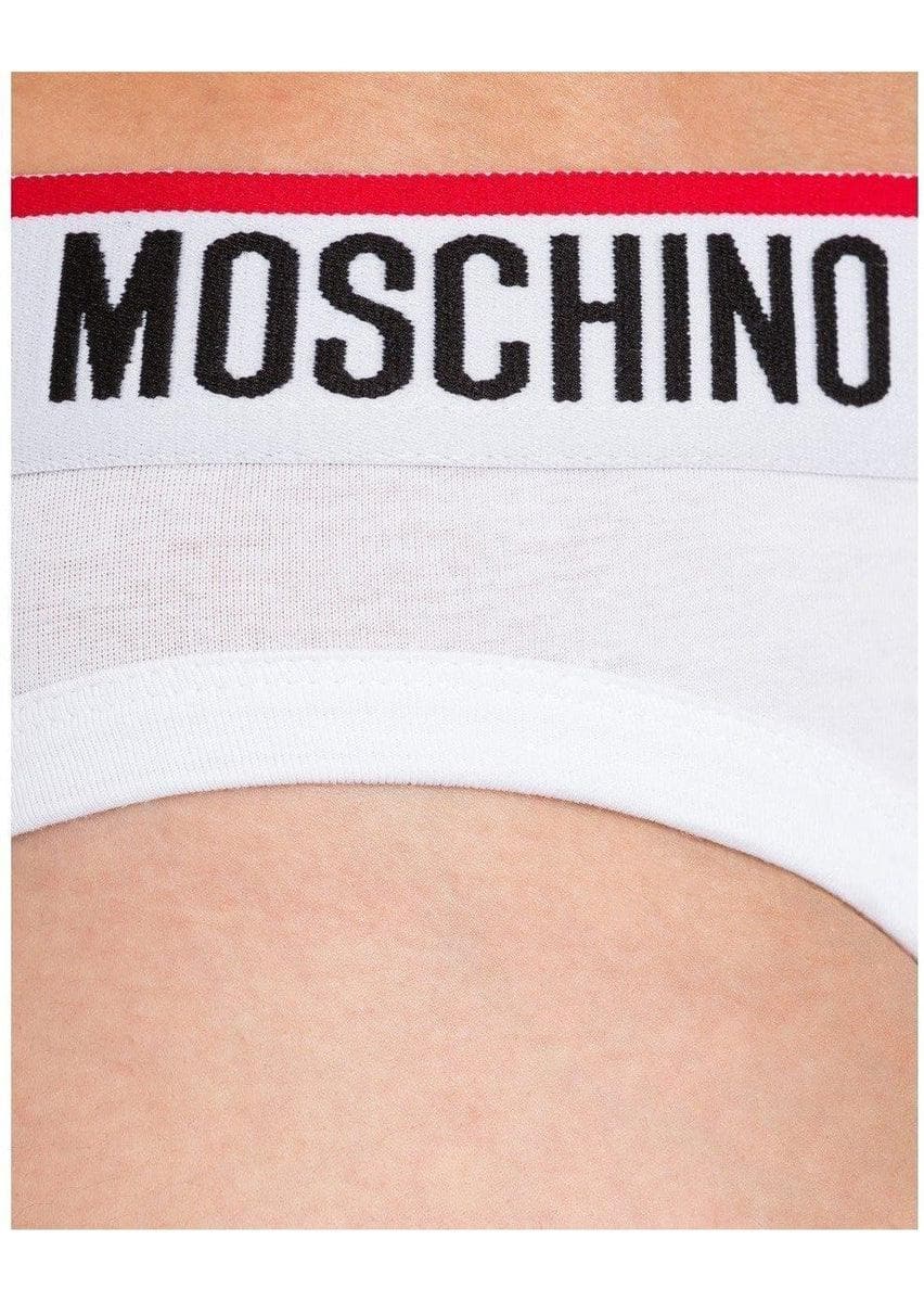 MOSCHINO - Set di 2 slip in jersey di cotone con logo - Vittorio Citro Boutique