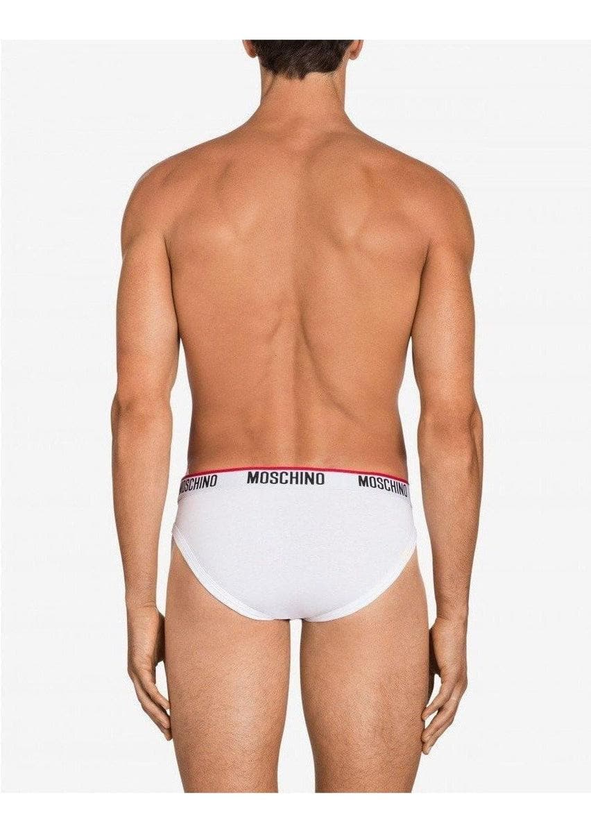 MOSCHINO - Set di 2 slip in jersey di cotone con logo - Vittorio Citro Boutique