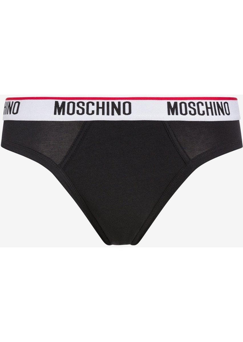 MOSCHINO - Set di 2 slip in jersey di cotone con logo - Vittorio Citro Boutique