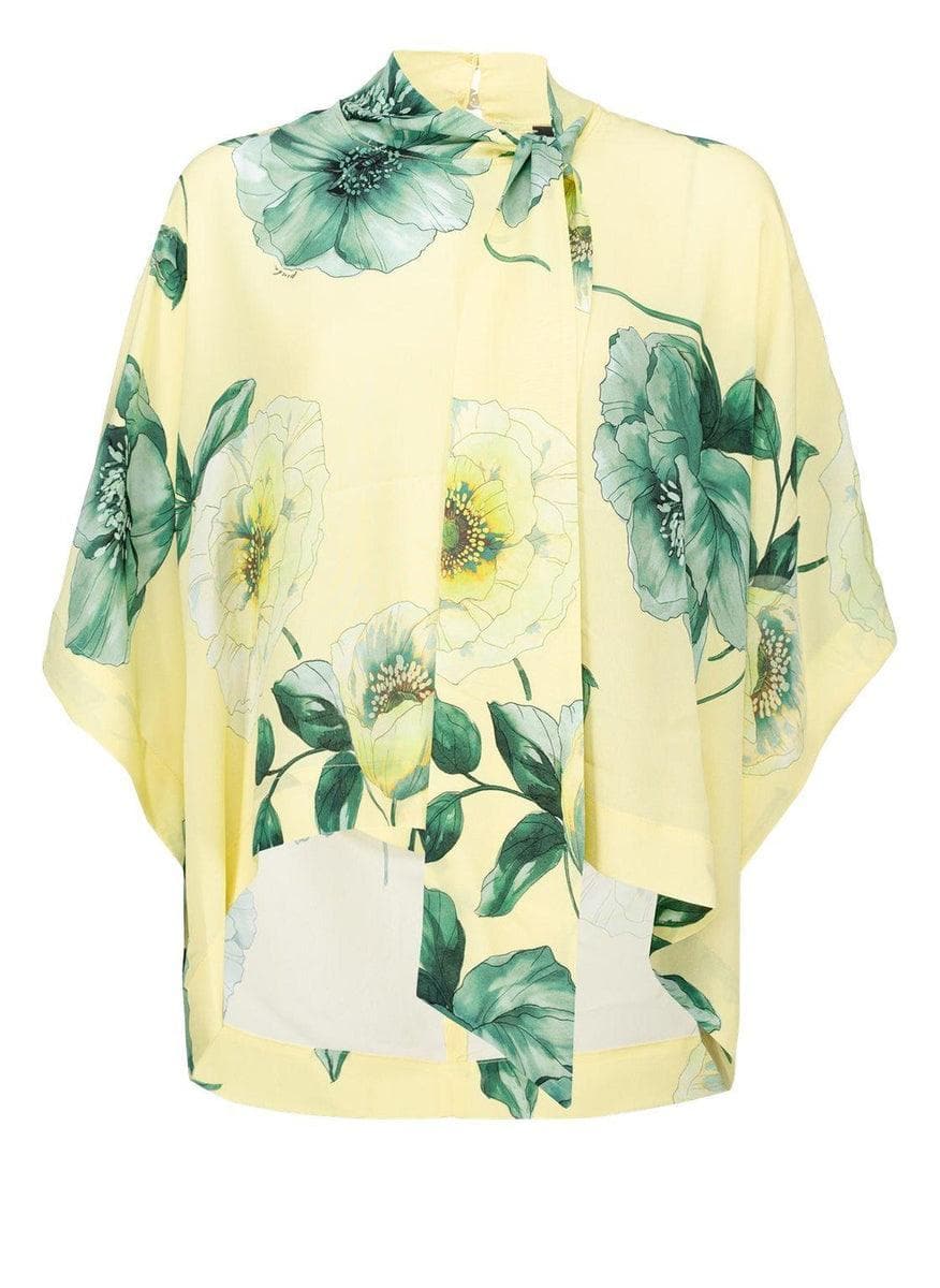 PINKO - Blusa corta con stampa rose - Vittorio Citro Boutique