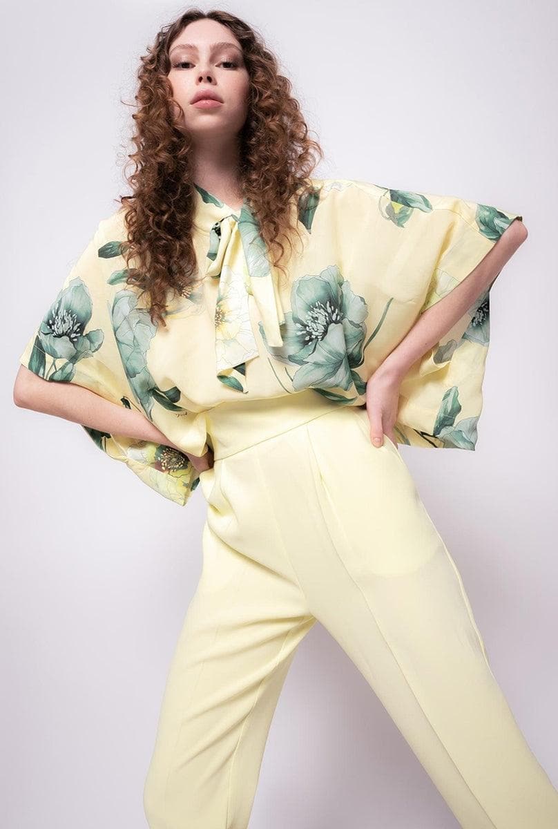 PINKO - Blusa corta con stampa rose - Vittorio Citro Boutique