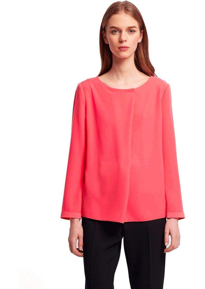 EMPORIO ARMANI - Blusa in poly con lembo di tessuto diagonale - Vittorio Citro Boutique