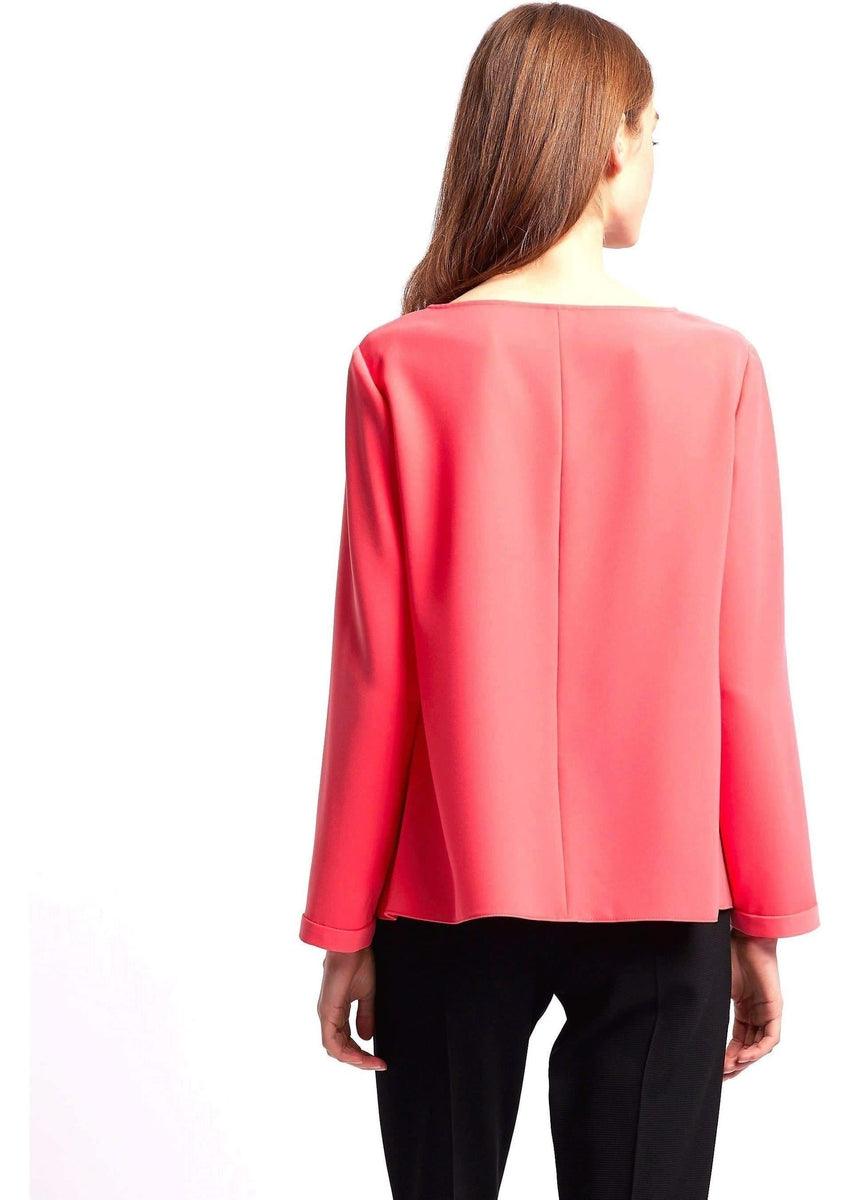 EMPORIO ARMANI - Blusa in poly con lembo di tessuto diagonale - Vittorio Citro Boutique