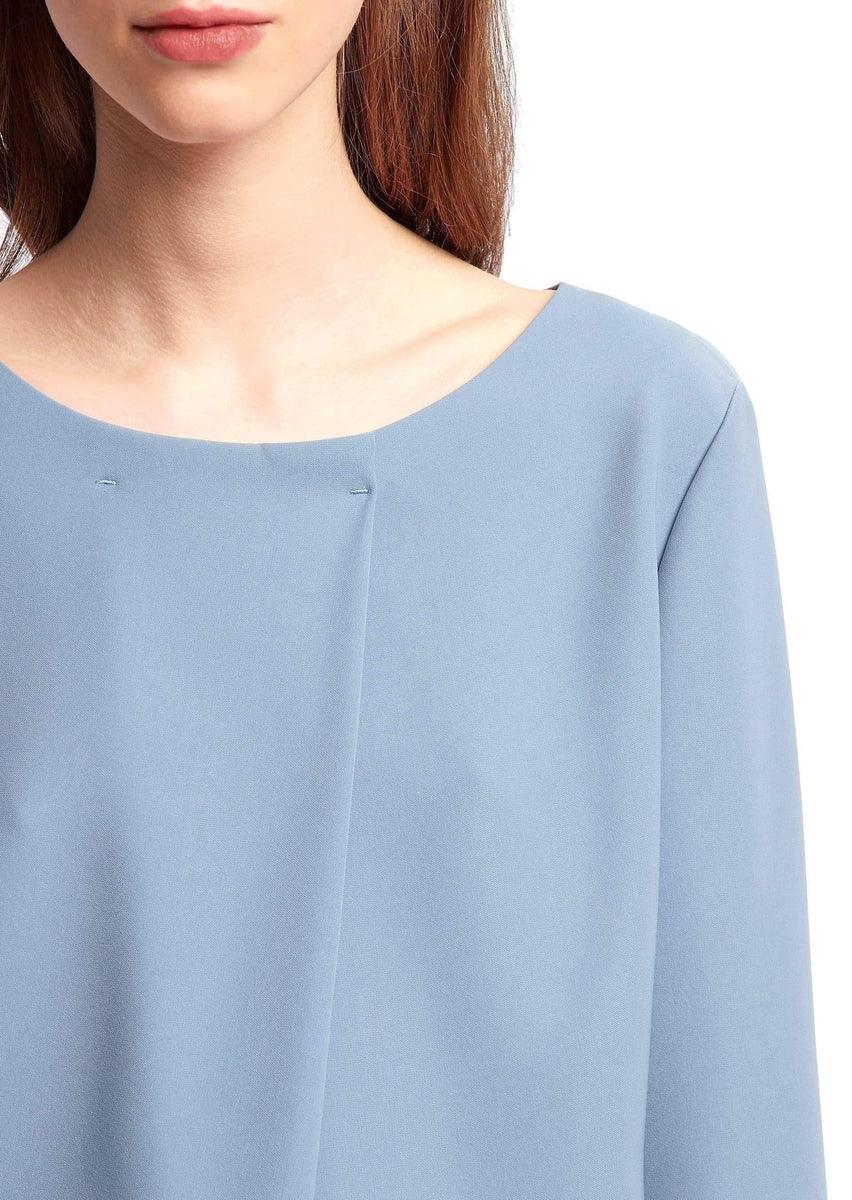 EMPORIO ARMANI - Blusa in poly con lembo di tessuto diagonale - Vittorio Citro Boutique