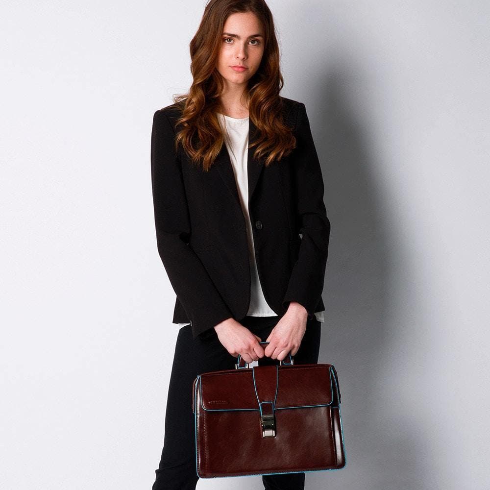 PIQUADRO - Borsa da dottore blue square - Vittorio Citro Boutique