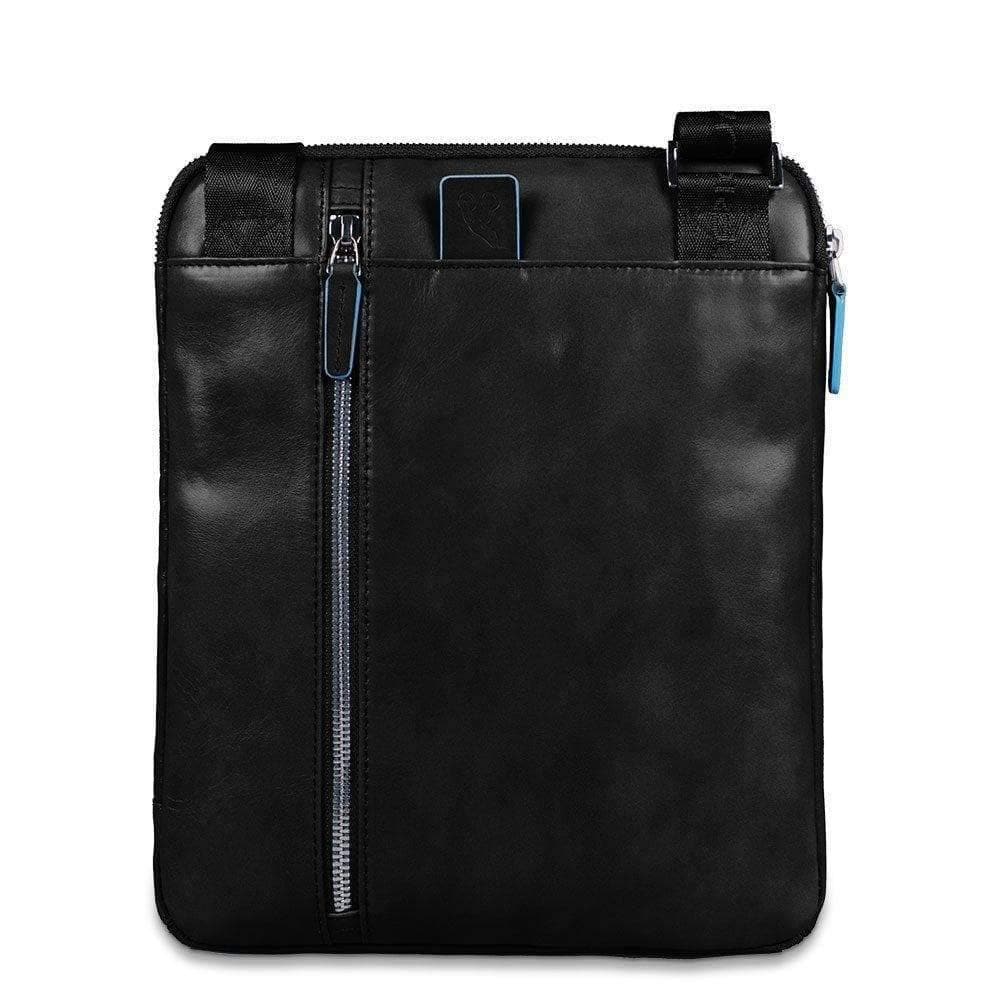 PIQUADRO - Borsello porta ipad/ipad®air, doppia tasca frontal blue square - Vittorio Citro Boutique
