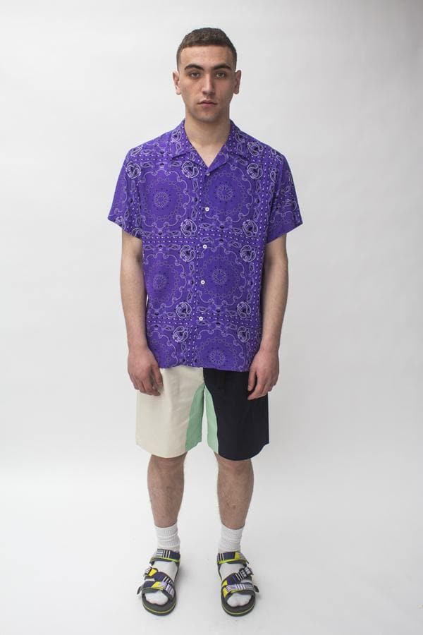 C.9.3 - Camicia a maniche corte con texture bandana - Vittorio Citro Boutique