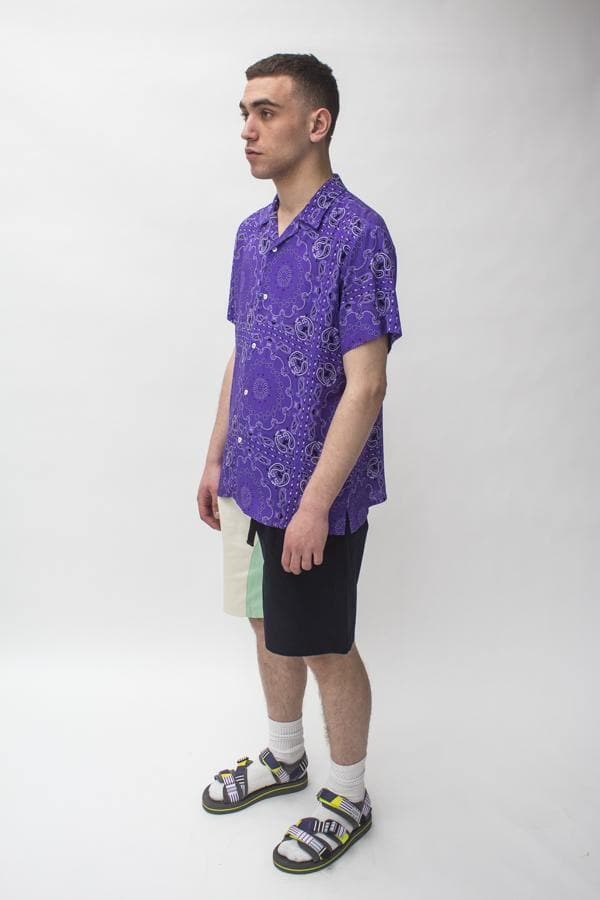 C.9.3 - Camicia a maniche corte con texture bandana - Vittorio Citro Boutique