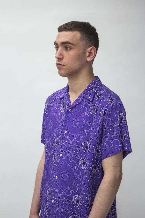 C.9.3 - Camicia a maniche corte con texture bandana - Vittorio Citro Boutique